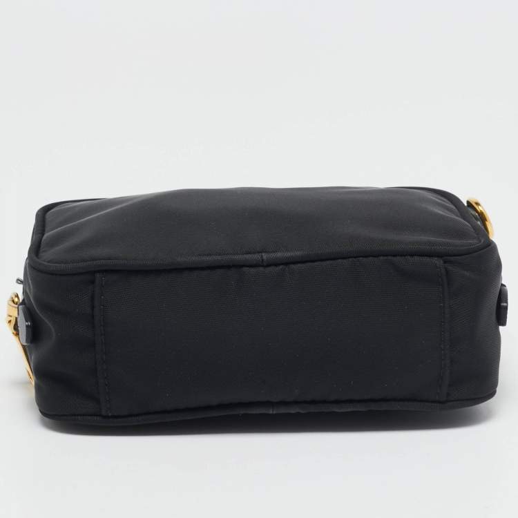 Pre Owned Prada Black Nylon and Saffiano Leather Crossbody Bag