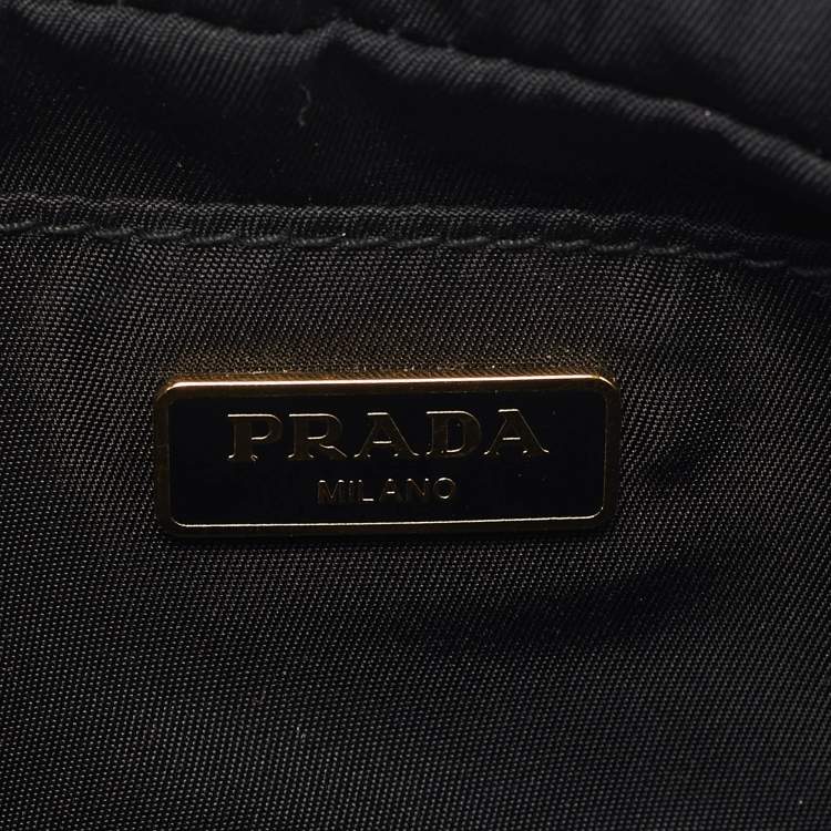 Pre Owned Prada Black Nylon and Saffiano Leather Crossbody Bag