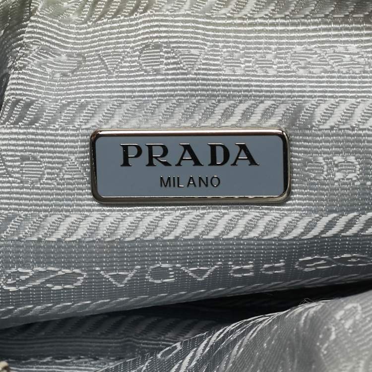 Pre Owned Prada Light Blue Nylon Re-Edition 2005 Shoulder Bag