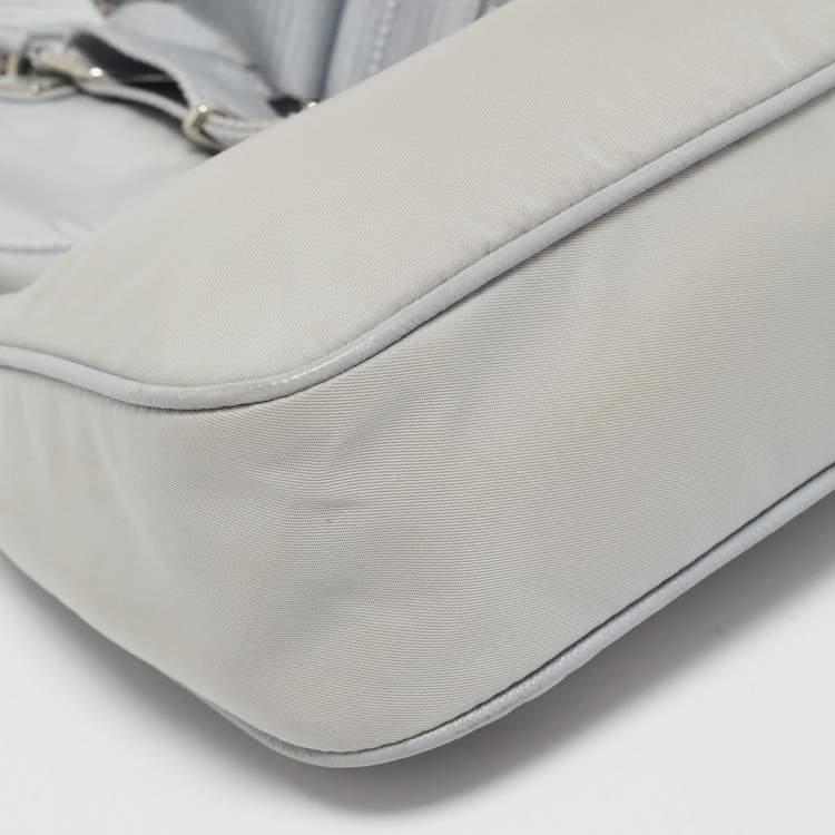 Pre Owned Prada Light Blue Nylon Re-Edition 2005 Shoulder Bag