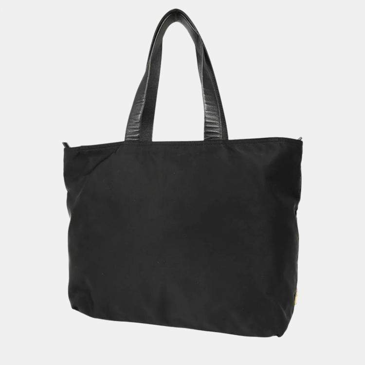 Pre Owned Prada Black Nylon Tote Handbag