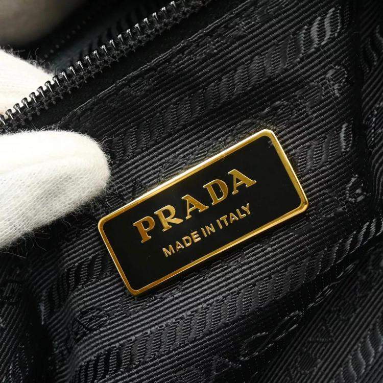 Pre Owned Prada Black Nylon Tote Handbag