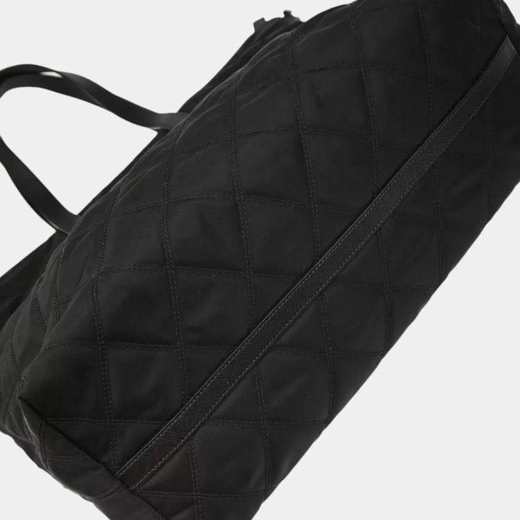 Pre Owned Prada Black Nylon Tote Bag