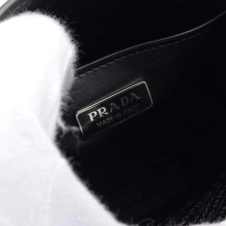 Pre Owned Prada Black Leather Tote Bag
