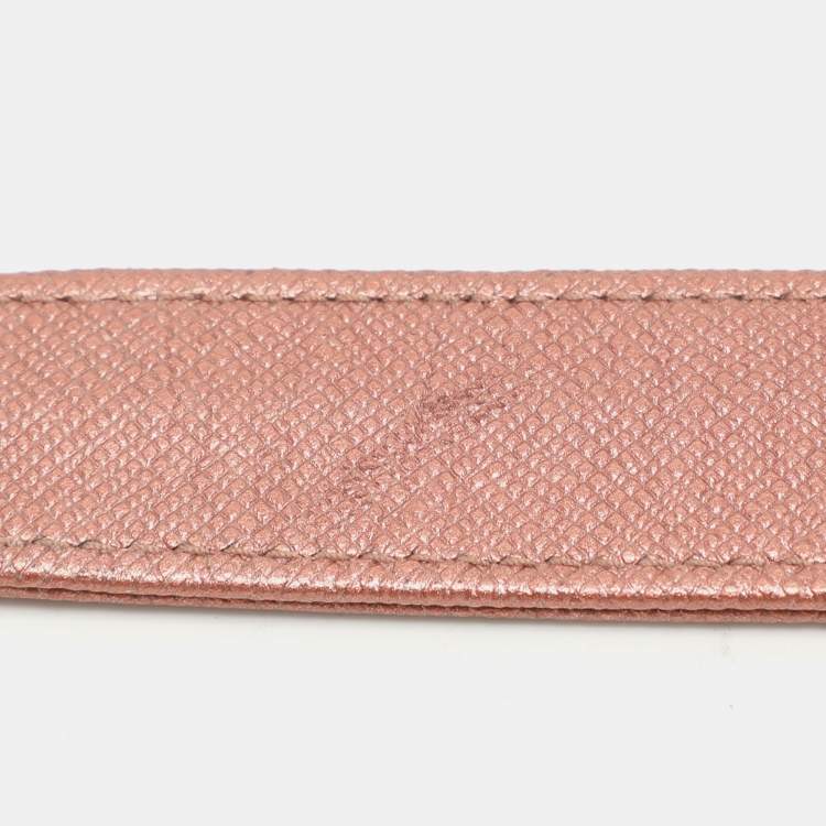 Pre Owned Prada Metallic Leather Monochrome Crossbody Bag