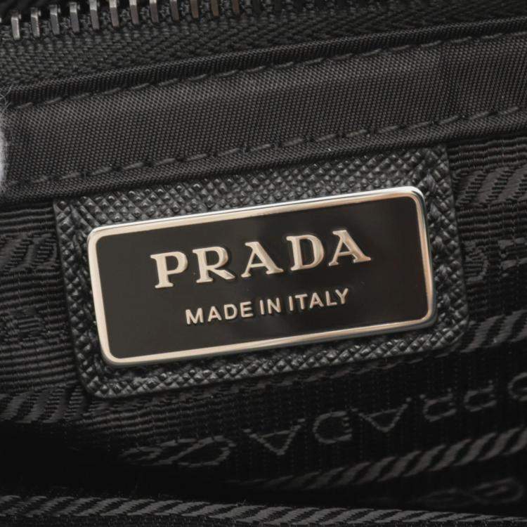 Pre Owned Prada Black Re-Nylon Tessuto Shoulder Bag