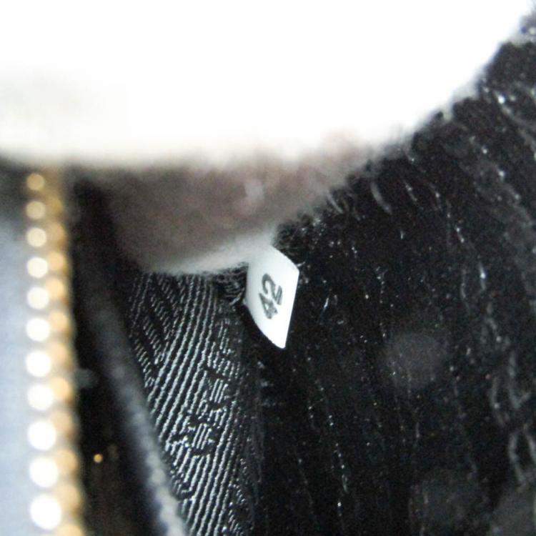 Pre Owned Prada Black Saffiano Leather Pouch Shoulder Bag