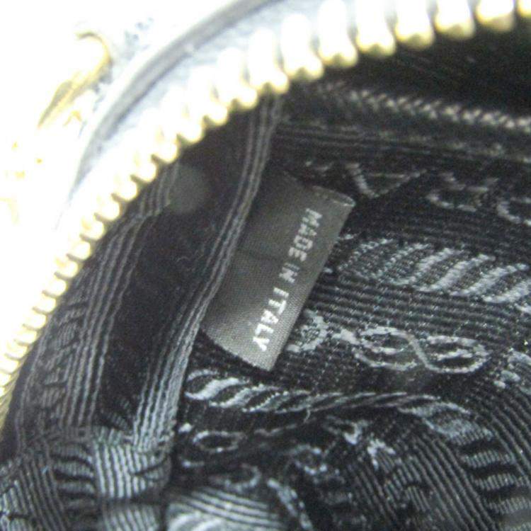 Pre Owned Prada Black Saffiano Leather Pouch Shoulder Bag
