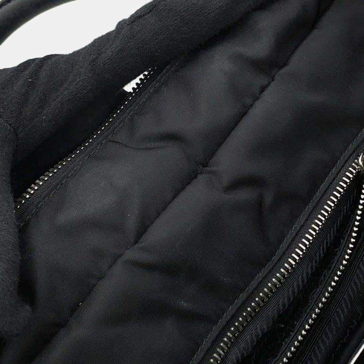 Pre Owned Prada Black Nylon Small Padded Re-Nylon Tote Bag 