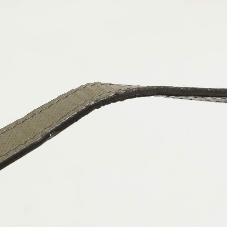 Pre Owned Prada Green Saffiano Lux Leather Dome Satchel