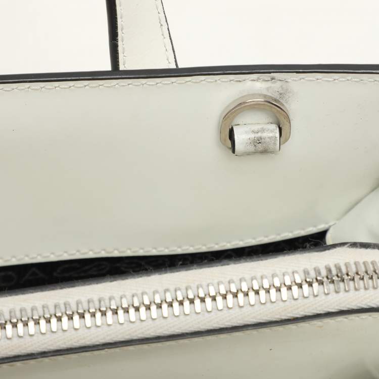 Pre Owned Prada White Patent Leather Re-edition 1995 Tote