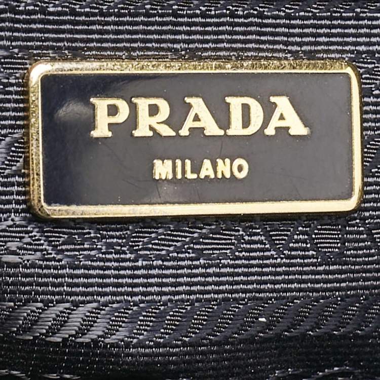 Pre Owned Prada Blue Saffiano Lux Leather Large Gardener's Tote