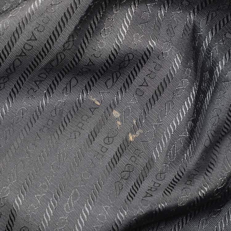 Pre Owned Prada Black Nylon and Leather Duffle Bag