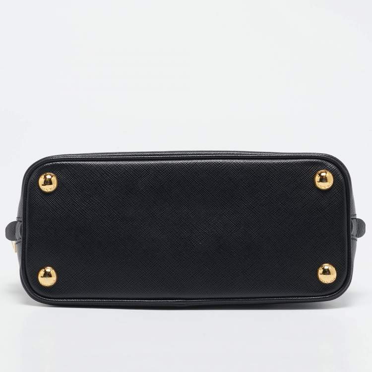 Pre Owned Prada Black Saffiano Lux Leather Small Promenade Satchel