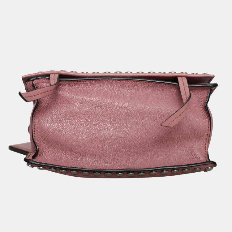 Pre Owned Prada Pink Leather Glace Calf Etiquette Crossbody Bag
