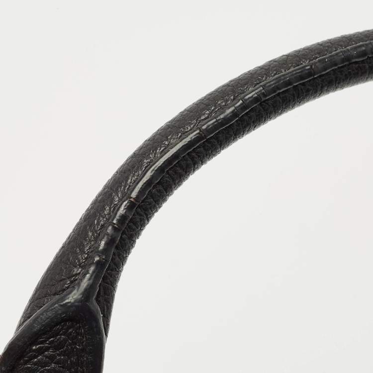 Pre Owned Prada Black Vitello Daino Leather Shopper Tote