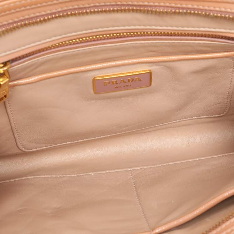 Pre Owned Prada Tricolor Patent Saffiano Leather Bow Shoulder Bag