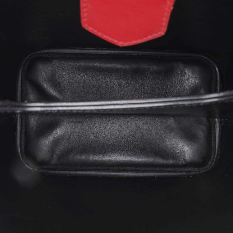 Pre Owned Prada Red Medium Saffiano Cuir Panier Satchel