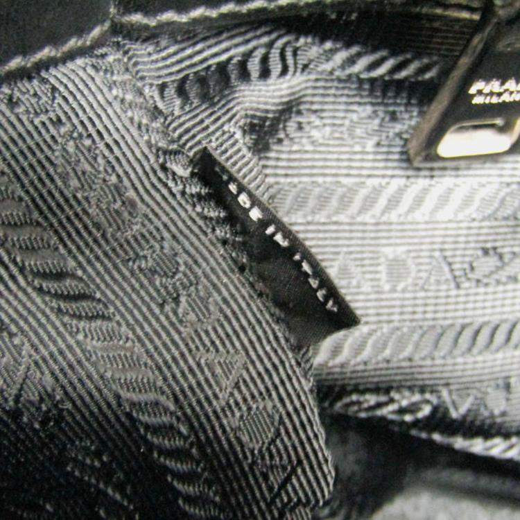 Pre Owned Prada Black Saffiano Leather Tote Bag
