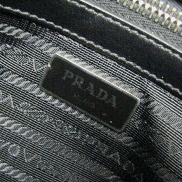 Pre Owned Prada Black Saffiano Leather Tote Bag
