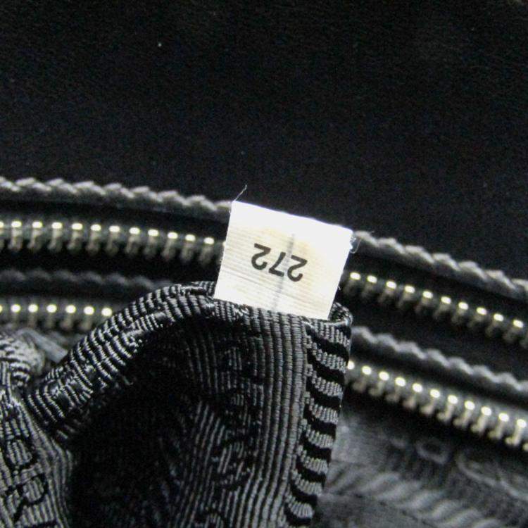Pre Owned Prada Black Saffiano Leather Tote Bag