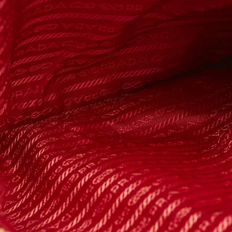 Pre Owned Prada Red Saffiano Leather Large Galleria Double Zip Tote
