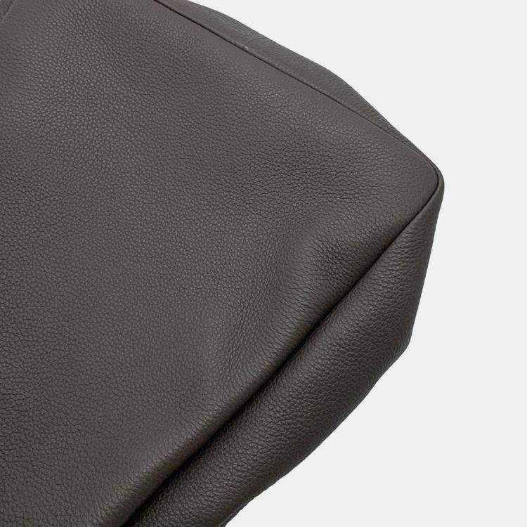 Pre Owned Prada Nero Vitello Daino Leather Top Handle Bag 