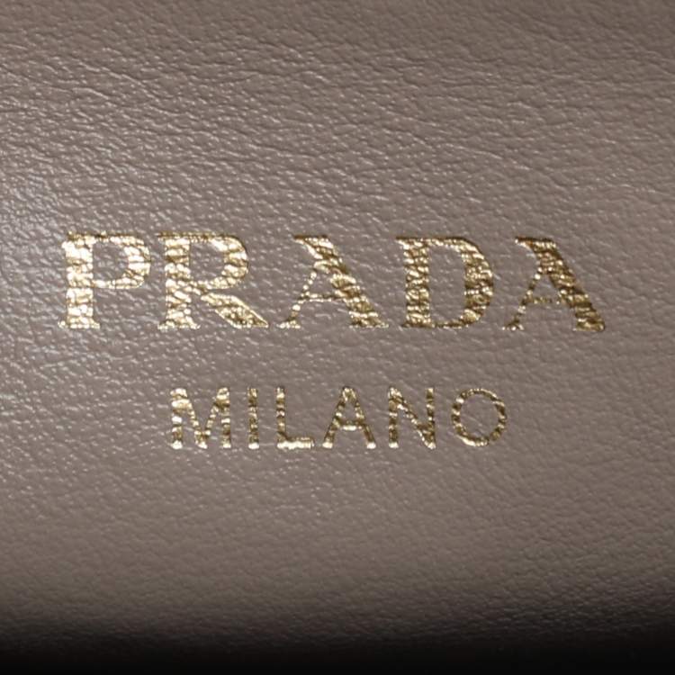 Pre Owned Prada Grey Saffiano Leather Top Zip Satchel