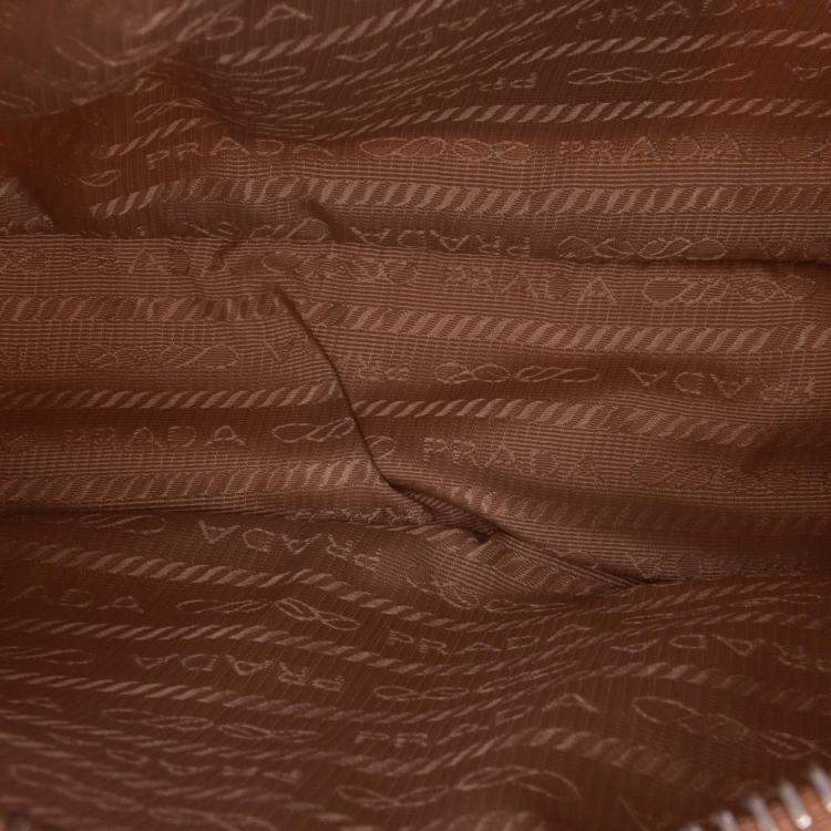 Pre Owned Prada Beige Tessuto Re Edition 2005 Satchel
