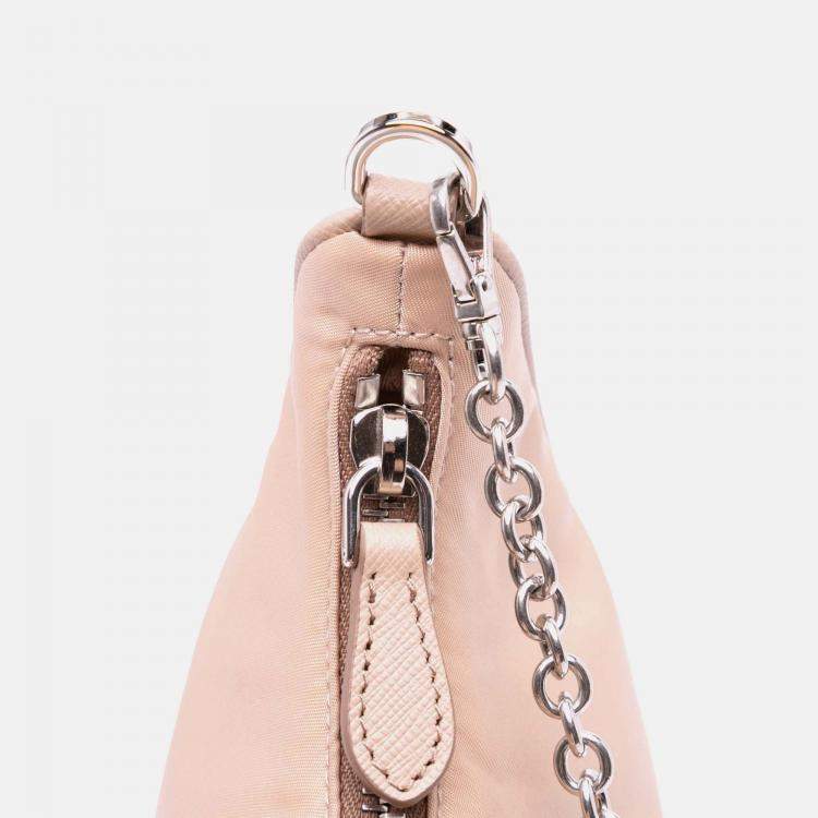 Pre Owned Prada Beige Tessuto Re Edition 2005 Satchel
