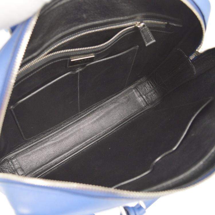 Pre Owned Prada Blue Saffiano Leather 2way Handbag