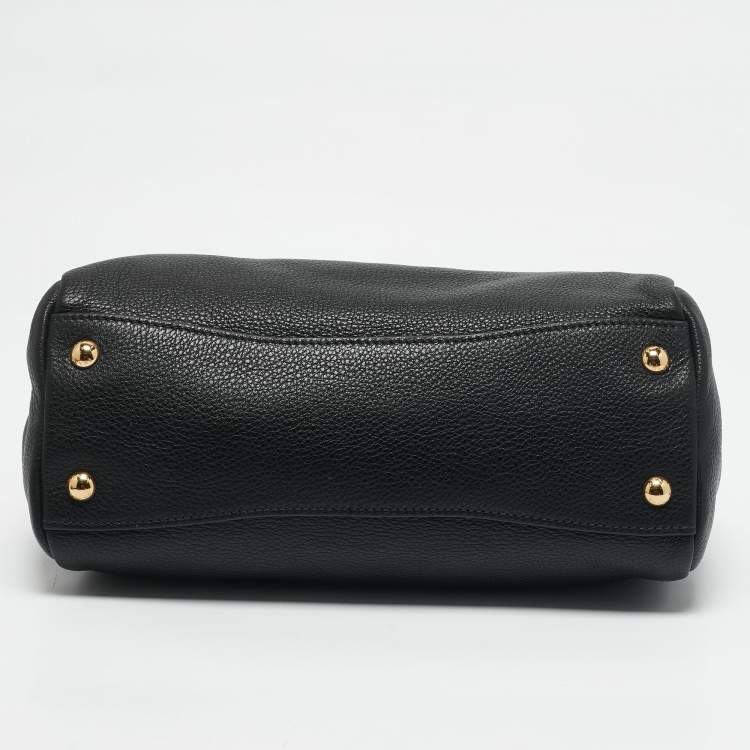 مملوكة مسبقًا Prada Black Vitello Phoenix Leather Tote