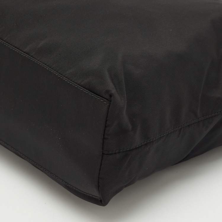 Pre Owned Prada Black Tessuto City Zip Tote
