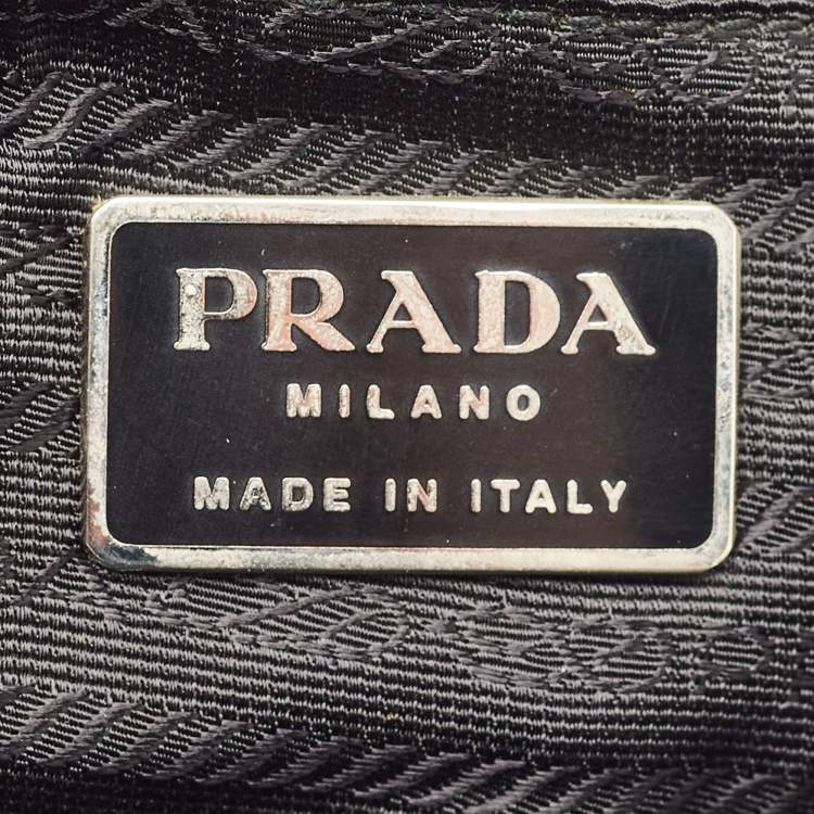 Pre Owned Prada Black Tessuto City Zip Tote