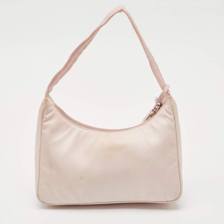 Pre Owned Prada Light Pink Nylon Re-Edition 2000 Shoulder Bag