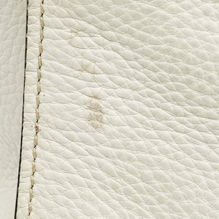 Pre Owned Prada White Vitello Daino Leather Tote