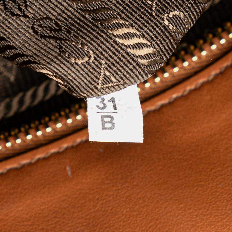 Pre Owned Prada Brown Small Canvas Symbole Triangolo Satchel
