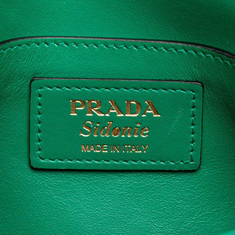 Pre Owned Prada Green Saffiano Sidonie Crossbody