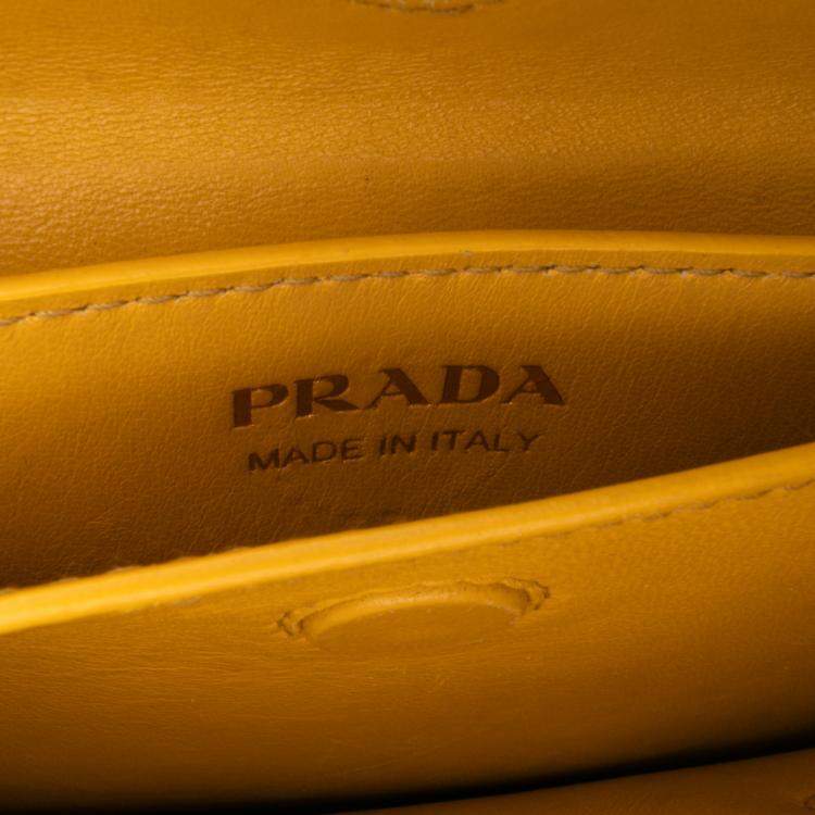 Pre Owned Prada Pink Small Saffiano Cuir Double Satchel
