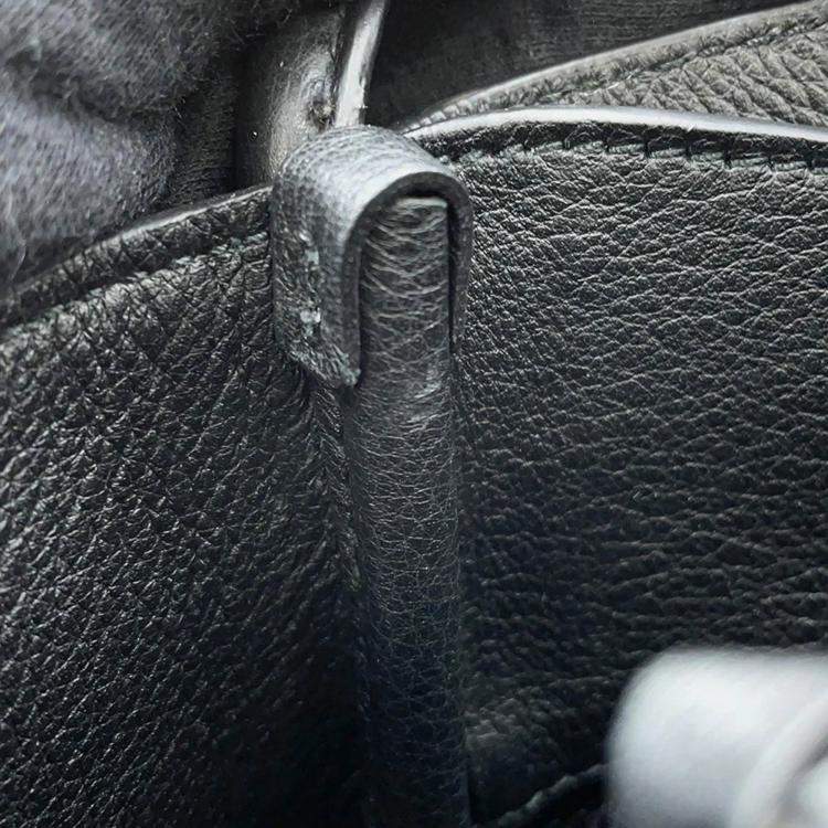 Pre Owned Prada Mini Shopping Black Soft Grain Leather Tote Bag