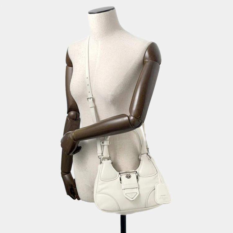 Pre Owned Prada Moon White Leather Handbag