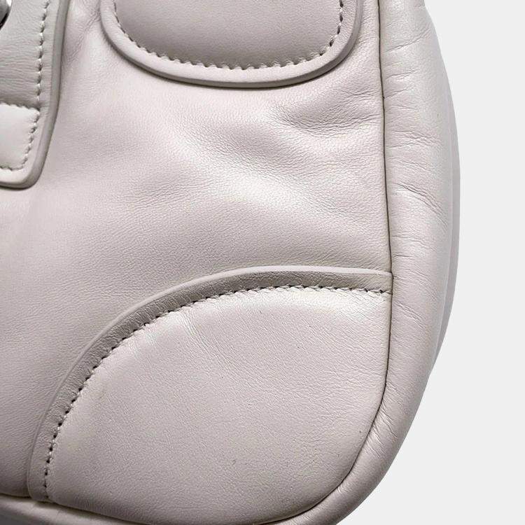Pre Owned Prada Moon White Leather Handbag