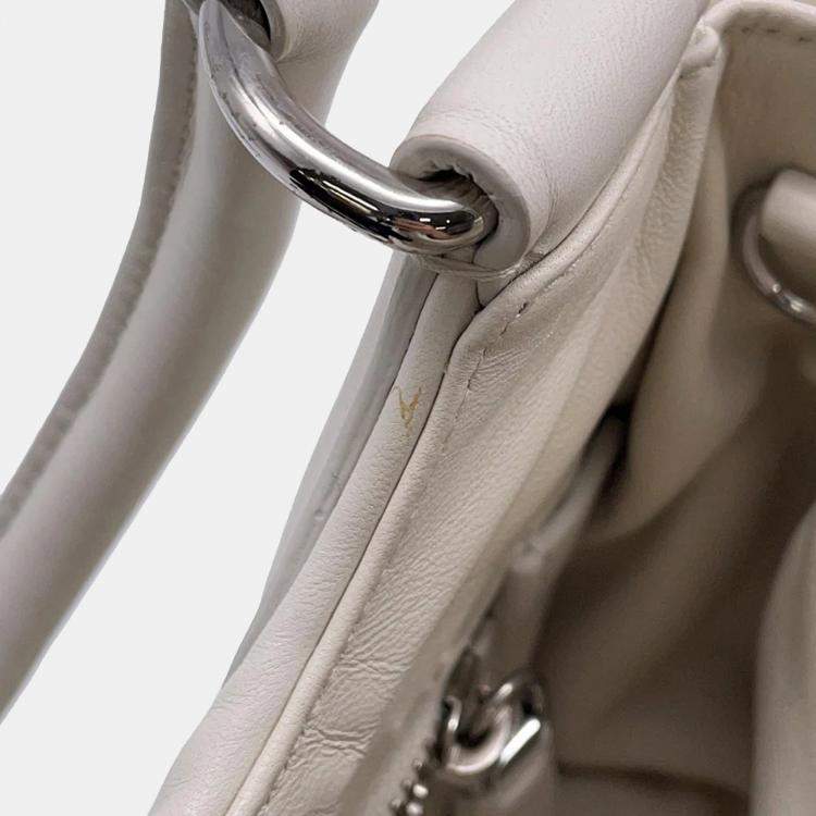 Pre Owned Prada Moon White Leather Handbag