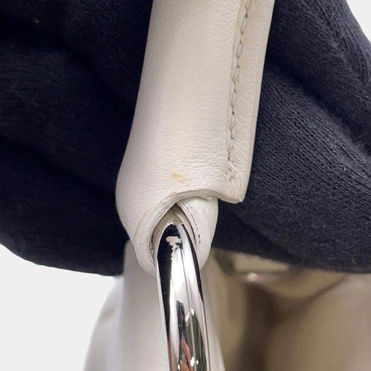 Pre Owned Prada Moon White Leather Handbag