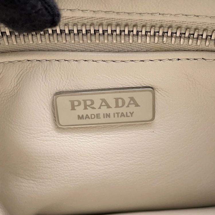 Pre Owned Prada Moon White Leather Handbag