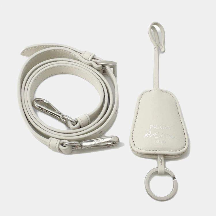 Pre Owned Prada Moon White Leather Handbag