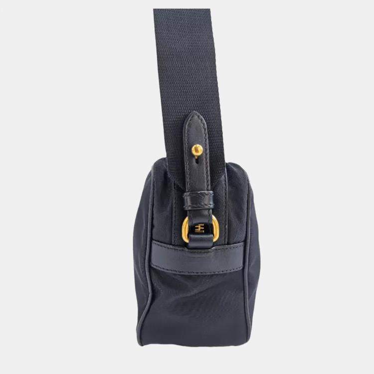 Pre Owned Prada Tessuto Bandoliera Navy Nylon Camera Bag