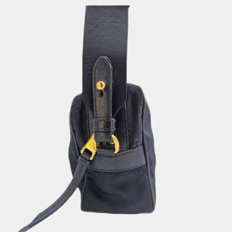 Pre Owned Prada Tessuto Bandoliera Navy Nylon Camera Bag