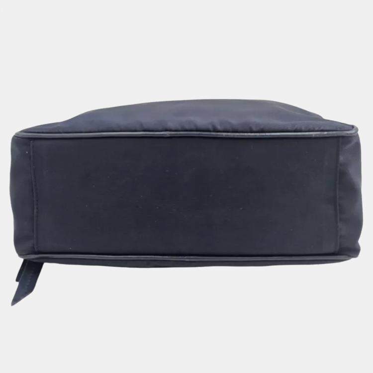 Pre Owned Prada Tessuto Bandoliera Navy Nylon Camera Bag