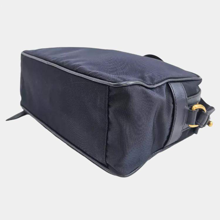Pre Owned Prada Tessuto Bandoliera Navy Nylon Camera Bag